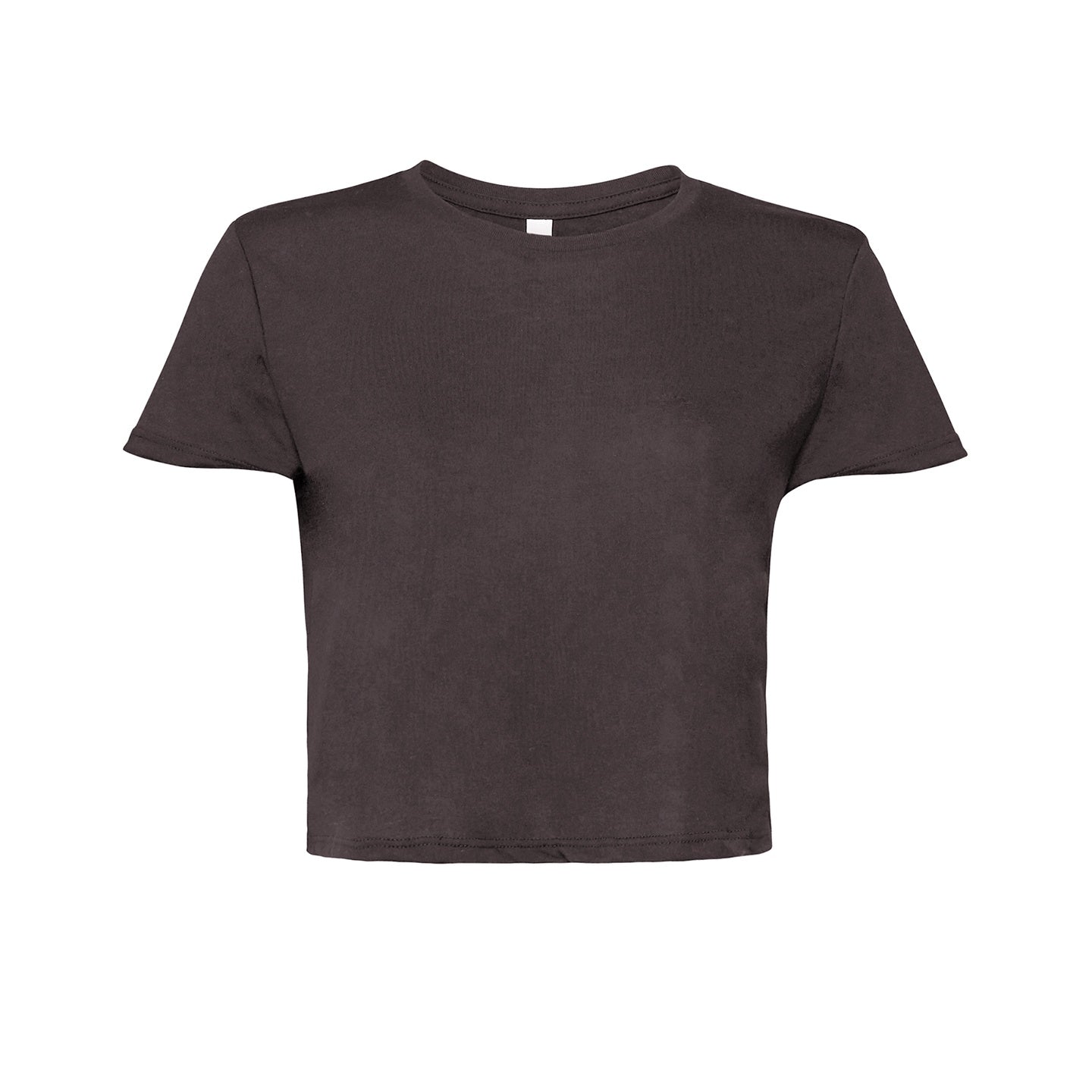 Dark Grey Heather - Front - Bella + Canvas Womens Flowy Cropped Tee