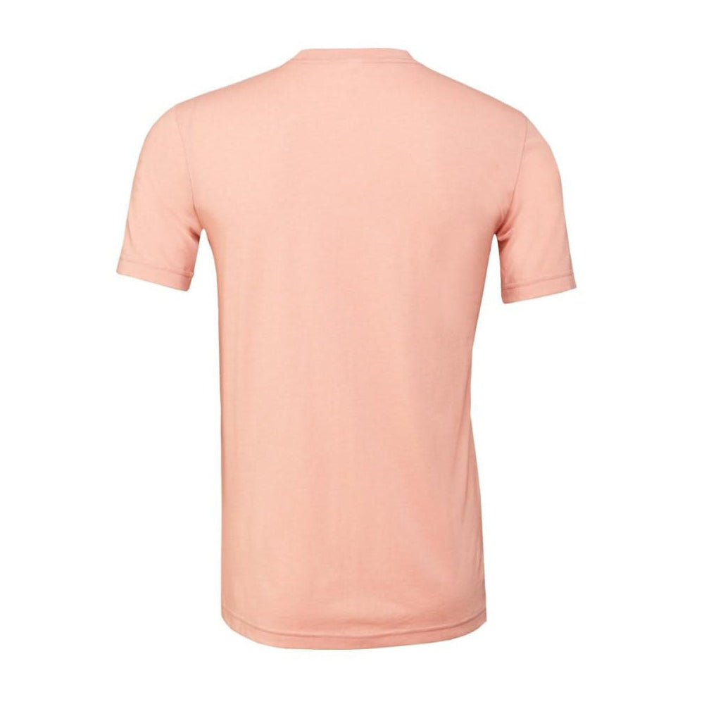 Heather Peach - Back - Bella + Canvas Adults Unisex Heather Cvc Short Sleeve T-Shirt