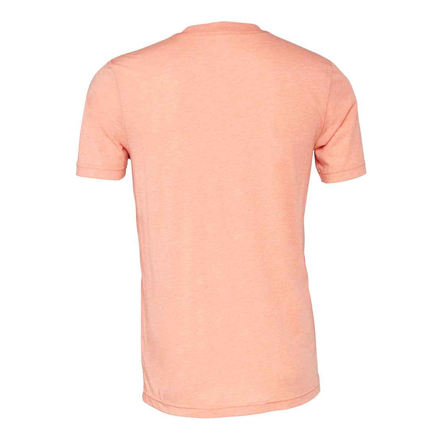 Coral Sunset Heather - Back - Bella + Canvas Adults Unisex Heather Cvc Short Sleeve T-Shirt