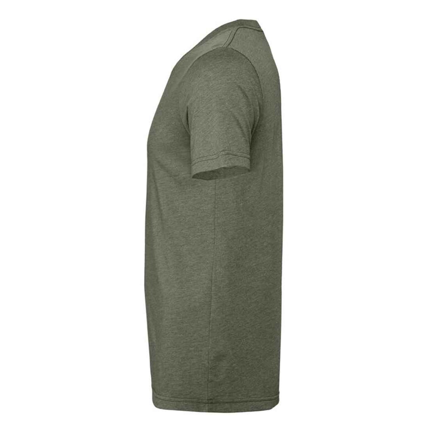 Heather Military Green - Side - Bella + Canvas Adults Unisex Heather Cvc Short Sleeve T-Shirt