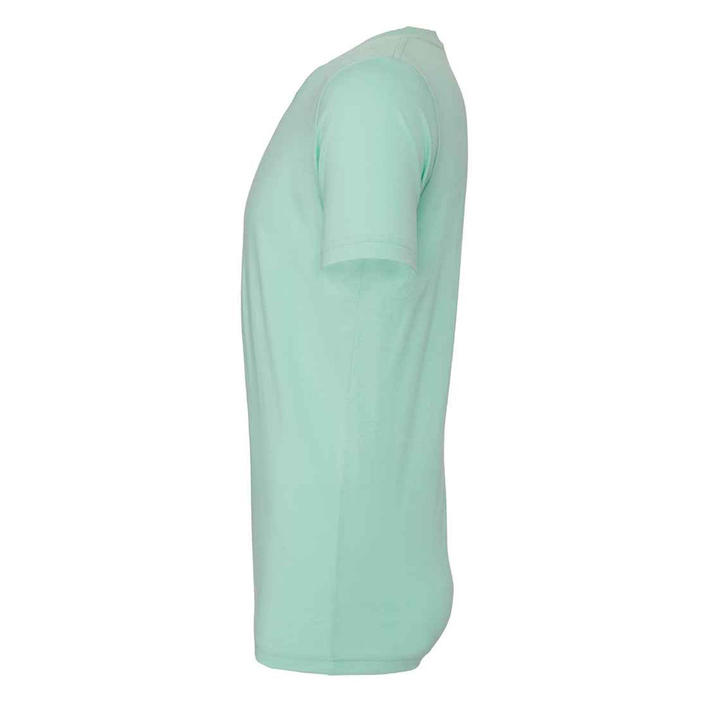 Heather Mint - Side - Bella + Canvas Adults Unisex Heather Cvc Short Sleeve T-Shirt