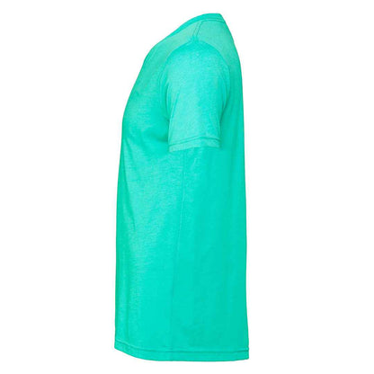 Heather Sea Green - Side - Bella + Canvas Adults Unisex Heather Cvc Short Sleeve T-Shirt