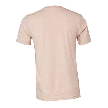 Prism Peach Heather - Back - Bella + Canvas Adults Unisex Heather Cvc Short Sleeve T-Shirt