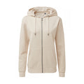 Natural - Front - Asquith & Fox Womens-Ladies Zip-Through Organic Hoodie