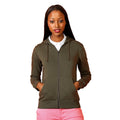 Olive - Back - Asquith & Fox Womens-Ladies Zip-Through Organic Hoodie