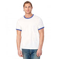 White-Vintage Royal - Back - Alternative Apparel Mens 50-50 Vintage Jersey Ringer T-Shirt