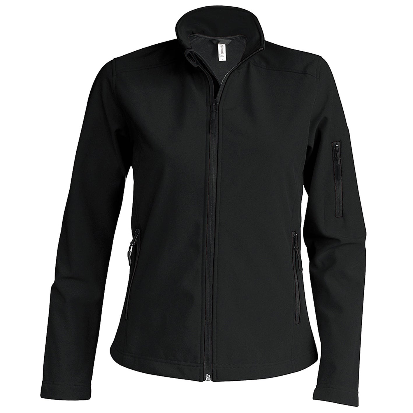 Black - Front - Kariban Womens-Ladies Contemporary Softshell 3 Layer Performance Jacket