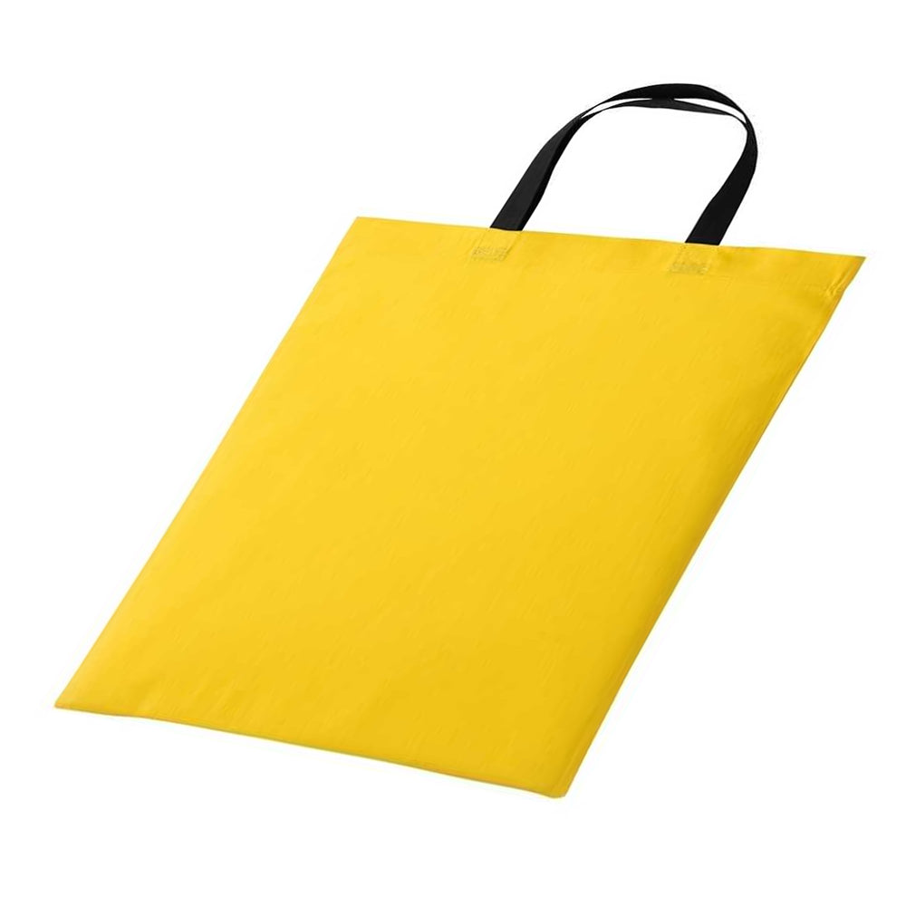 Sunflower-Black - Back - Nutshell Varsity Cotton Shopper Short Handle Tote