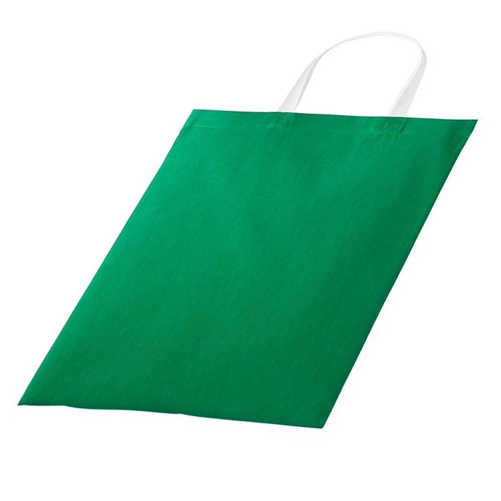 Kelly Green-White - Back - Nutshell Varsity Cotton Shopper Short Handle Tote