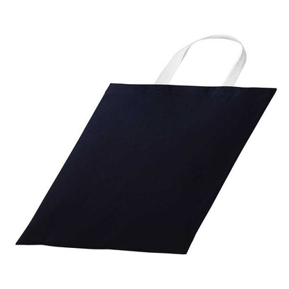 Oxford Navy-White - Back - Nutshell Varsity Cotton Shopper Short Handle Tote