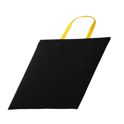 Black-Sunflower - Back - Nutshell Varsity Cotton Shopper Short Handle Tote