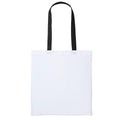 White-Black - Front - Nutshell Varsity Cotton Shopper Long Handle Tote