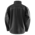 Black - Back - Result Work Guard Mens Treble Stitch Softshell Jacket