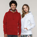 Red - Back - Kariban Mens Heavy Contrast Hooded Sweatshirt - Hoodie