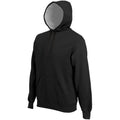 Black - Front - Kariban Mens Heavy Contrast Hooded Sweatshirt - Hoodie