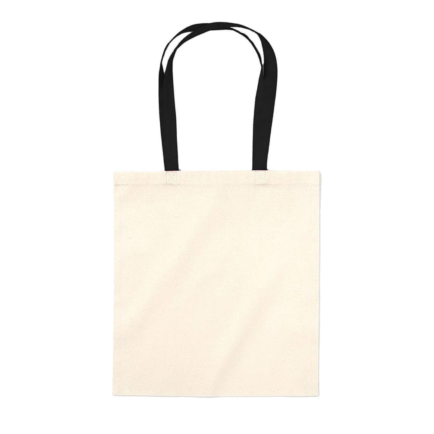 Natural-Black - Front - Westford Mill Contrast Handle Bag For Life