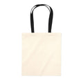 Natural-Black - Front - Westford Mill Contrast Handle Bag For Life