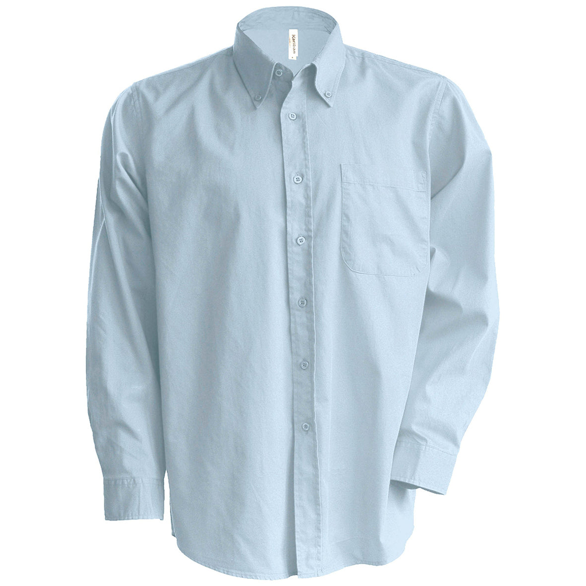 Oxford Blue - Front - Kariban Mens Long Sleeve Easy Care Oxford Shirt