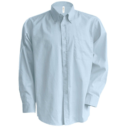 Oxford Blue - Front - Kariban Mens Long Sleeve Easy Care Oxford Shirt