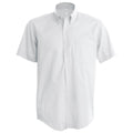 White - Front - Kariban Mens Short Sleeve Easy Care Oxford Shirt