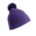 Purple - Front - Result Winter Essentials Mens Pom Pom Beanie