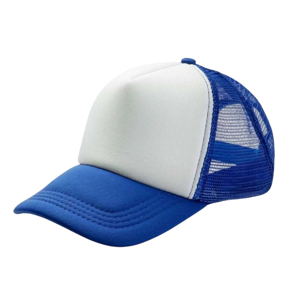 Royal-White - Back - Result Headwear Mens Core Detroit 1-2 Mesh Truckers Cap