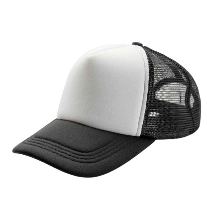 Black-White - Back - Result Headwear Mens Core Detroit 1-2 Mesh Truckers Cap