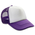 Purple-White - Front - Result Headwear Mens Core Detroit 1-2 Mesh Truckers Cap