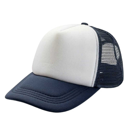 Navy-White - Back - Result Headwear Mens Core Detroit 1-2 Mesh Truckers Cap