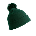 Bottle Green - Front - Result Winter Essentials Junior Pom Pom Beanie