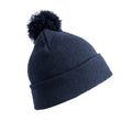 Navy - Front - Result Winter Essentials Junior Pom Pom Beanie