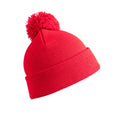 Red - Front - Result Winter Essentials Junior Pom Pom Beanie