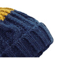 Oxford Navy-Mustard - Back - Beechfield Unisex Adults Apres Cuffed Beanie