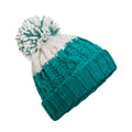 Emerald-Soft White - Front - Beechfield Unisex Adults Apres Cuffed Beanie
