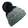 Light Grey-Black - Front - Beechfield Unisex Adults Apres Cuffed Beanie