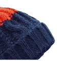 Oxford Navy-Fire Red - Back - Beechfield Unisex Adults Apres Cuffed Beanie