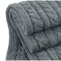 Light Grey - Back - Beechfield Unisex Cable Knit Melange Scarf