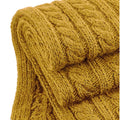 Mustard - Back - Beechfield Unisex Cable Knit Melange Scarf