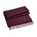 Burgundy - Front - Beechfield Unisex Classic Woven Oversized Scarf