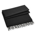 Black - Front - Beechfield Unisex Classic Woven Oversized Scarf