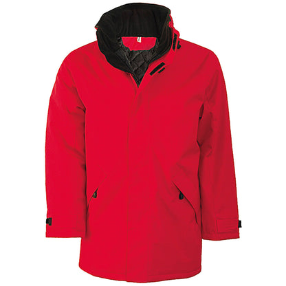 Red-Black - Front - Kariban Mens Parka Performance Jacket
