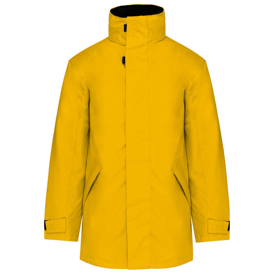 Yellow-Dark Grey - Front - Kariban Mens Parka Performance Jacket