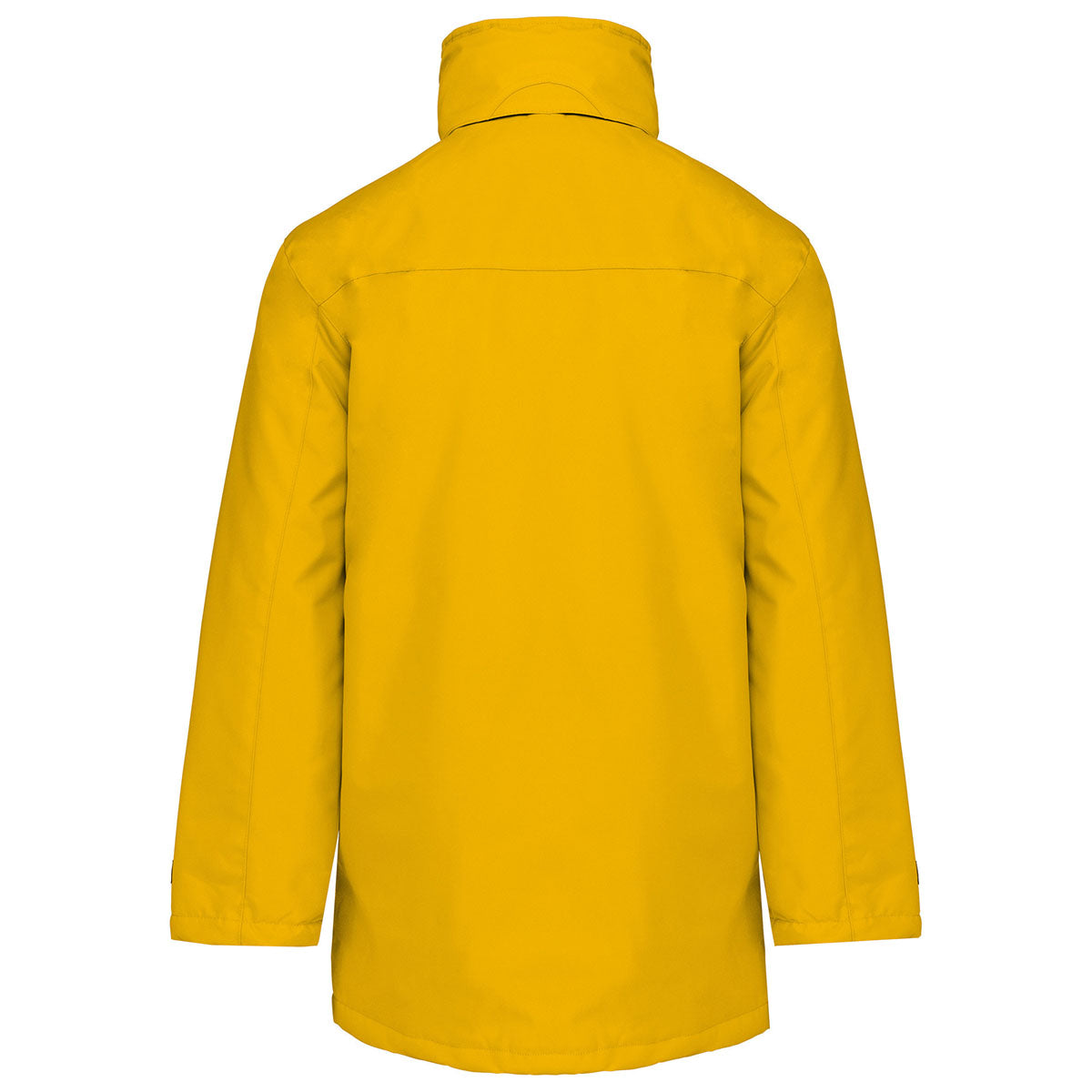 Yellow-Dark Grey - Back - Kariban Mens Parka Performance Jacket