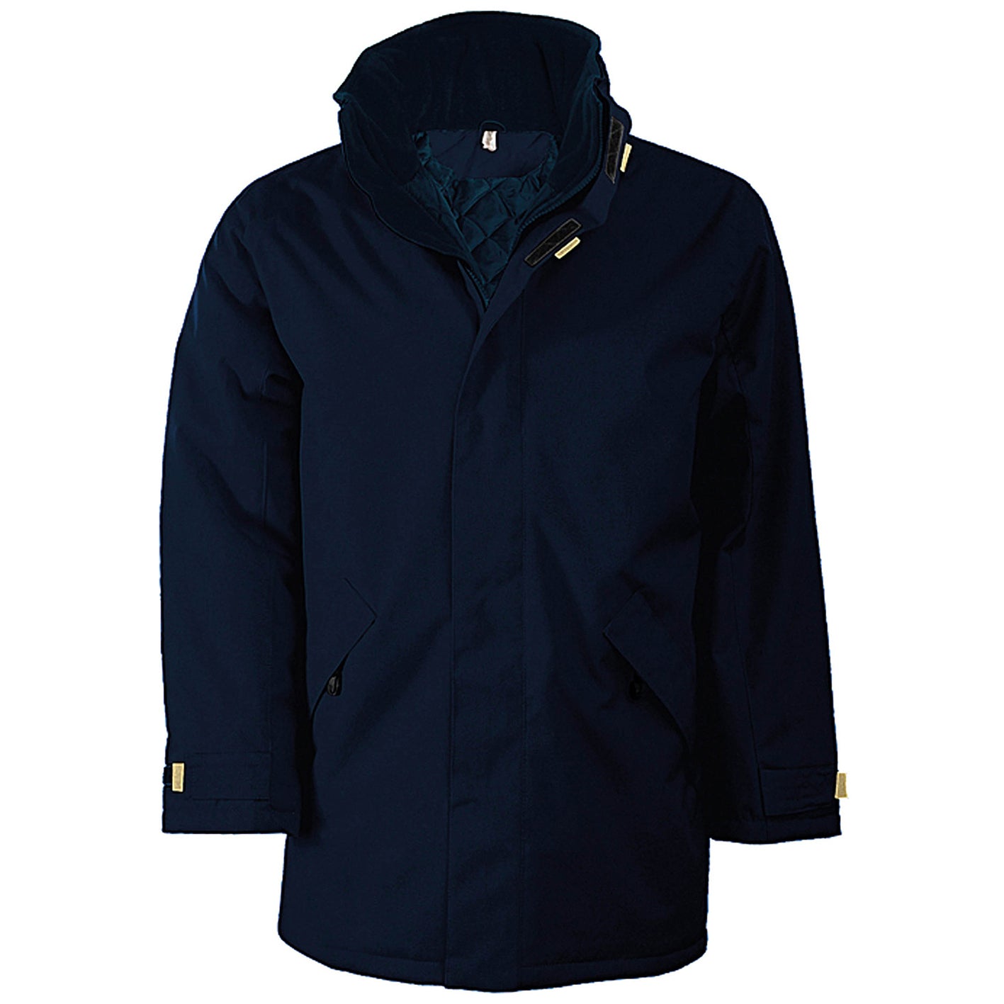 Navy-Navy - Front - Kariban Mens Parka Performance Jacket