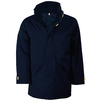 Navy-Navy - Front - Kariban Mens Parka Performance Jacket