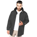 Dark Grey-Black - Back - Kariban Mens Parka Performance Jacket