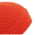 Fire Red - Back - Beechfield Unisex Engineered Knit Ribbed Beanie