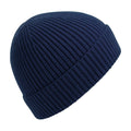 Oxford Navy - Front - Beechfield Unisex Engineered Knit Ribbed Beanie