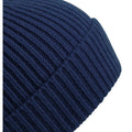 Oxford Navy - Back - Beechfield Unisex Engineered Knit Ribbed Beanie