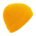Sun Yellow - Front - Beechfield Unisex Engineered Knit Ribbed Beanie
